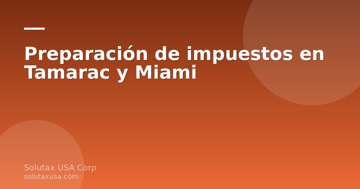 Especialista en impuestos revisando documentos de una pyme hispana en Tamarac, Florida, con la ciudad de Miami de fondo